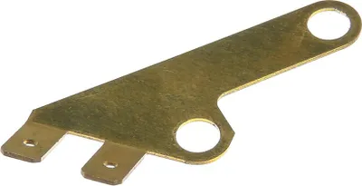 Produktbild von Kontaktblech - Masseblech - Loch.ø 6,3 mm, Lochabstand 28,6 mm, Kabelschuh 6,3 mm