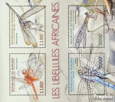 Produktbild von Briefmarken Burundi 2012 Mi 2773-2776 Kleinbogen (kompl.Ausg.) postfrisch Afrikanische Libellen