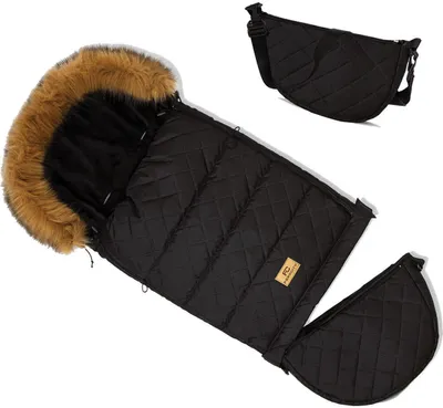Produktbild von Baby PREMIUM, Fußsack, WinterFußsack für Kinderwagen, Maße 85 / 105 cm, für Buggy, mit Kunstfell Kaputze, Pik [071]