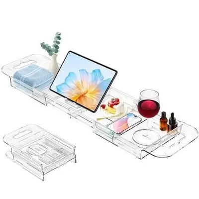 Produktbild von Adjustable Bath Tray for Tub for Bathroom Luxury Spa Fits Most Tubs Bath Table