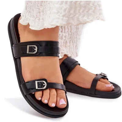 Produktbild von Damen Sandalen Mit Schnallen Schwarz Brinella 41