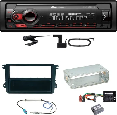 Produktbild von Pioneer MVH-S420DAB Bluetooth DAB+ Einbauset für EOS Polo Caddy Amarok Scirocco