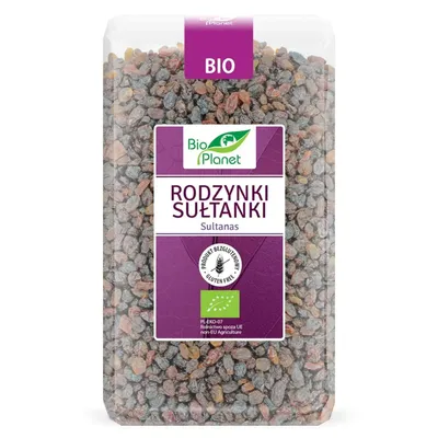Zdjęcie produktu dla Rodzynki sułtanki bezglutenowe1kg BIOPLANET