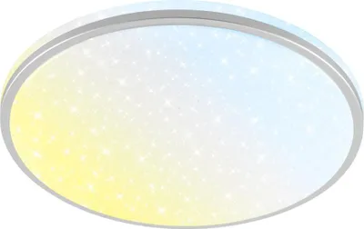 Immagine prodotto di Briloner STELA Plafoniera LED, dimmerabile, telecomando, CCT, cielo stellato, cromo opaco, Ø33 x 6 cm
