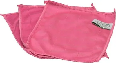 Produktbild von NaturTex Brillenreinigungstücher - Bambus, Set mit 3 Stück, Rosa - 17x15 cm, Waschbar bis 95°C, streifenfrei und nachhaltig