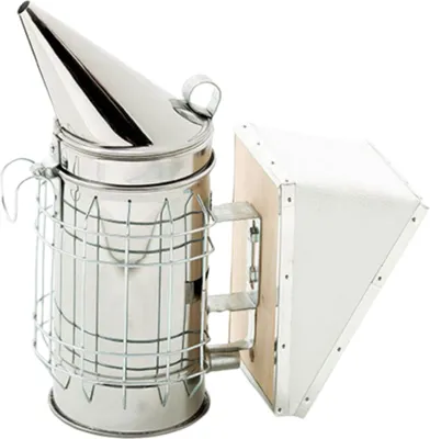 Image de Fumigateur pour abeilles BASIC, 30 cm de haut, inoxydable (galvanisé) - Fumigateur d'apiculture BA516