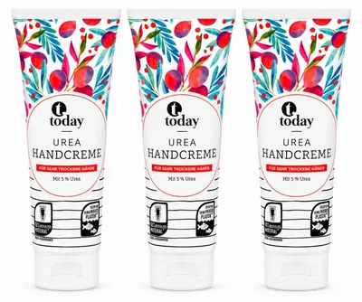Produktbild von today Urea Handcreme – Mit 5 % Urea für sehr trockene Hände 125 ml (3 Pack)