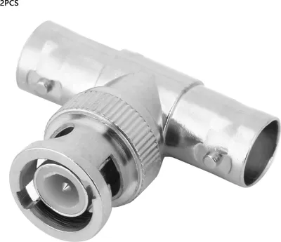 Zdjęcie produktu dla 2 szt. 1?2 T Adapter BNC męski na podwójne żeńskie złącze T BNC Adapter rozgałęziacza