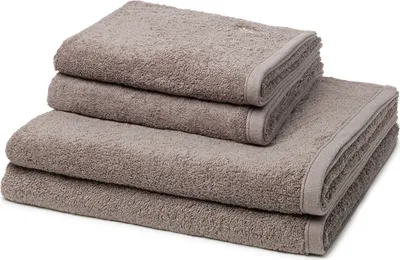 Produktbild von Ross Vita 2 X Handtuch 2 X Duschtuch im Set Weiches Material mit hohem Flächengewicht, Modische Farben für frische Akzente, Elegante Bordüre und Logo-Stickerei