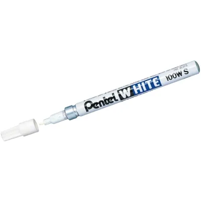 Image de Marqueur permanent blanc Pentel X100W pointe ogive 1,0 mm blanc