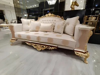 Produktbild von Dreisitzer Design Sofa 3 Sitzer Couchen Textil Chesterfield Sofa 3er Stoff Neu