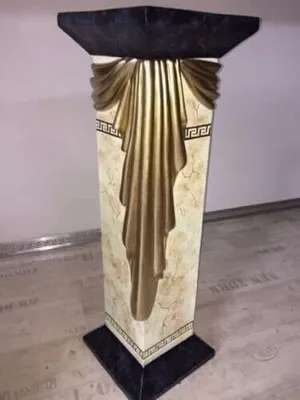 Produktbild von Säule Mäander Style Dekosäule 80cm Griechische Säulen Barock Podest Handbemalt