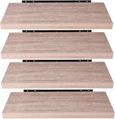 Produktbild von EUGAD 4er-Set Wandregal Hängeregal, Holz Board, Sonoma Eiche, 60x23x3,8cm
