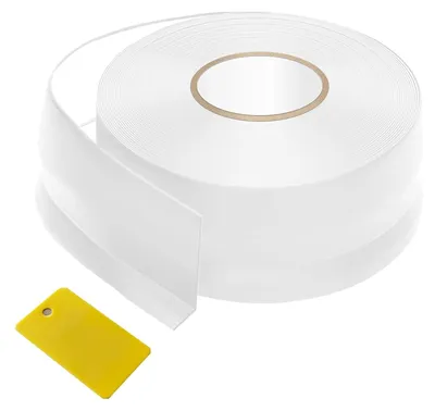 Imagen del producto de Moldura de base flexible, autoadhesiva, de 50 x 20 mm, listón de PVC blanco para la cocina