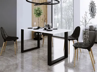 Immagine prodotto di Tavolo da pranzo 138x67 cm IZMIR - bianco / nero
