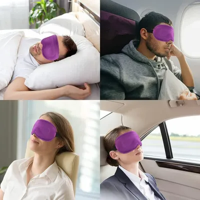 Produktbild von Komfortables Schlafmasker für Frauen und Männer - weicher Schaum, Augenbedeckung Augenbinde für Schlaf, Reisen, Yoga - lila