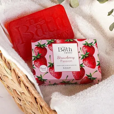 Obrázok produktu pre The Bath Factory Hydratačné mydlo na tvár/telo Strawberry Passion