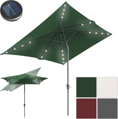 Produktbild von Hengda Sonnenschirme Balkonschirm 210 x 140 cm Rechteckig Kippbar Höhenverstellbar mit Kurbel,Grün