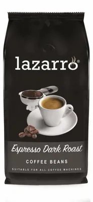 Produktbild von Kaffee Lazarro Bohnen dunkel geröstet 1KG