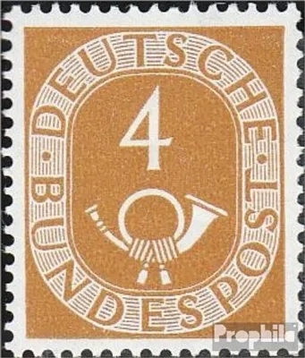 Produktbild von Briefmarken BRD (BR.Deutschland) 1951 Mi 124 postfrisch Posthorn