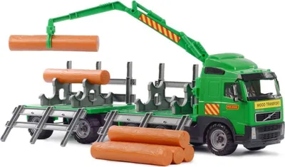 Produktbild von Polesie Volvo Holztransporter mit Anhänger 78x19x25 cm 1450652