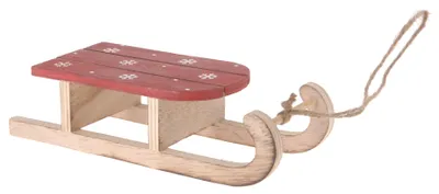 Zdjęcie produktu dla Świąteczna dekoracja wisząca Sanie 22 cm, czerwona