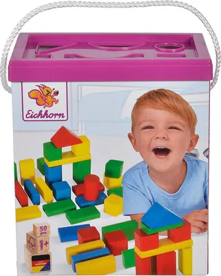 Image de Eichhorn Blocs en bois colorés, 50 pièces.