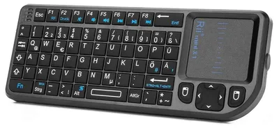 Immagine prodotto di Tastiera wireless con touchpad – compatibile con Smart TV, PC e dispositivi Android – ricaricabile – layout QWERTY