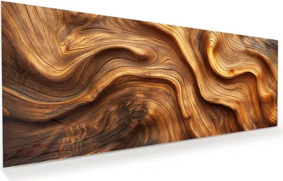 Produktbild von Glasbild 100x40cm in XXL für Wohnzimmer, Schlafzimmer Motiv Holzstruktur