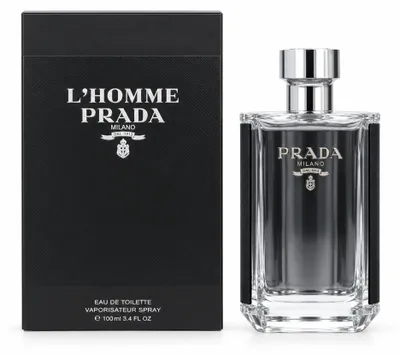 Produktbild von Prada L'Homme, Männer, 100 ml, Nicht nachfüllbare Flasche, Spray, ALCOHOL DENAT., AQUA (WATER), PARFUM (FRAGRANCE), ETHYLHEXYL METHOXYCINNAMATE, LINALOOL, LIMONENE,..., KI-generiertes Bild