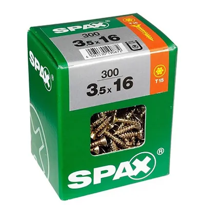 Zdjęcie produktu dla SPAX 4081020500507, Śruba, Stal, Cynk, Drewno, Płaska głowa, Pozidriv, Żółty