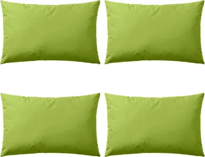 Image de Oreiller d'extérieur lot de 4 60 x 40 cm Vert pomme