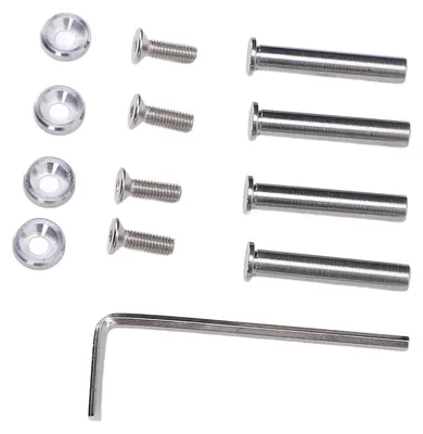 Image de Vis pour ventilateurs d'ordinateur, anodisées en couleur ; vis pour ventilateurs de processeur ; kit de vis de fixation pour ventilateurs de refroidissement PC en acier inoxydable avec rondelles, couleur argent