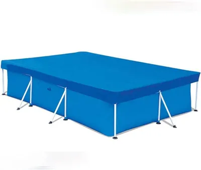 Zdjęcie produktu dla Prostokątna pokrywa do basenu - plandeka basenowa - ochrona basenu - wodoodporna i wiatroodporna - 220 x 150 cm - niebieska