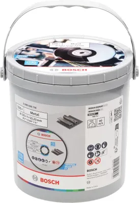 Image de Disque à tronçonner droit standard pour métal 125x1x22,23mm 100 pièces - BOSCH - 2608626116