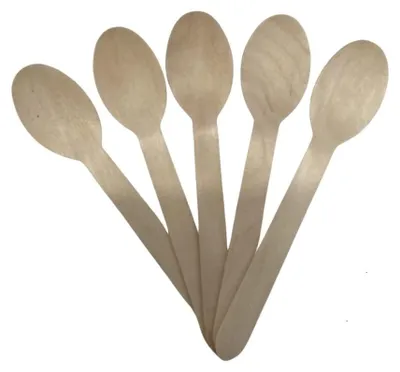 Holzlöffel, biologisch abbaubar, 100 Stück, 165 mm