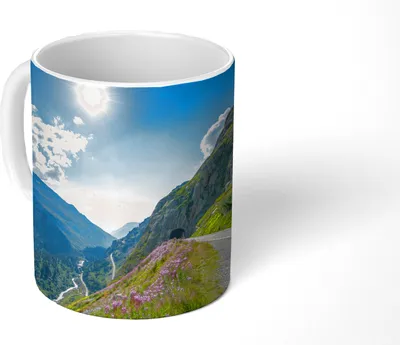 Produktbild von MuchoWow® Tasse Kaffeetasse Kaffeebecher 350 ml Schweiz - Alpen - Natur Teetasse - Fototasse - Becher - Keramikbecher - Teebecher - Kaffeetasse - Bürotasse