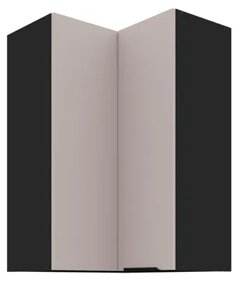 Image de Meuble d'angle haut AGAFIJA 2 - 60x60 cm, cachemire / noir