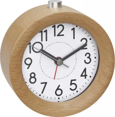 Image de TFA Dostmann 60.1039.05 Réveil à quartz hêtre heures d'alarme 1 (60.1039.05)