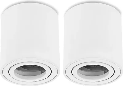 Zdjęcie produktu dla Sweet LED 2xReflektor natynkowy GU10 Natynkowy okrągły biały aluminium  Reflektor natynkowy sufitowy 84 mm