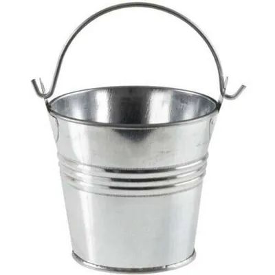 Produktbild von Zinkeimer Metalleimer Blecheimer verzinkt Eimer 5l 7l 10l 12l 16l Garteneimer Ascheeimer Wassereimer Silber verschiedene Größen für Bauarbeiten Robust (12L)