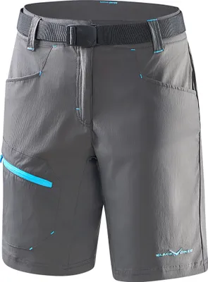 Produktbild von BLACK CREVICE - kurze Damen Wander- & Trekkinghose - Shorts - Outdoor Hose | Farbe: Grau | Größe: 38