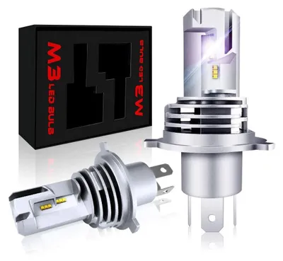 Image de Kit complet d'ampoules Mini-LED compactes M3 H4 X4 9 V/12 V/24 V 50 W 5 000 lm pour phares