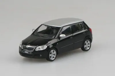 Obrázek produktu pro Škoda Fabia II (2006) - Černá Magic Metalíza/stříbrná střecha ABREX 1:43