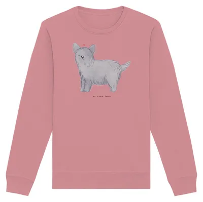 Produktbild von Mr. & Mrs. Panda Baumwoll Pullover Skye Terrier Moment Größe XS - Canyon Pink - Geschenk, Bio, Sweater, Sweatshirt, Pulli