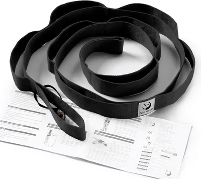 Obrázok produktu pre Yoga Pás, Pilates Stretching Popruh, 180 x 3,5 cm, 10 Smyčiek, pre Yoga