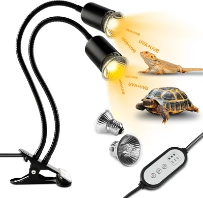 Produktbild von Schildkröte Wärmelampe Reptilien Heizlampe UVA UVB Schwarz E27