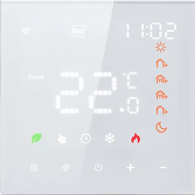 Obrázek produktu pro Smart Tuya WiFi termostat Hlasové ovládání 3A Digitální programovatelný LCD displej Dotykový displej Regulátor teploty podlahového vytápění Smart Wall pro vodu Kompatibilní s Amazon Home