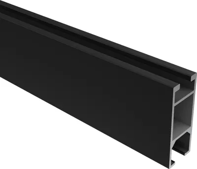 Produktbild von Interdeco Innenlaufprofil eckig / Profilstange für Innenlauf-Gardinenstangen 14 x 35 mm Schwarz, 200 cm