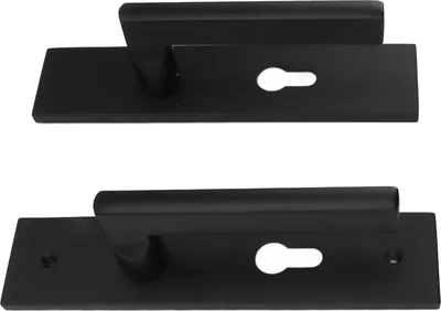 Image de Poignée de porte en alliage d'aluminium Facile à installer Noir Serrures de porte universelles à prise confortable pour porte